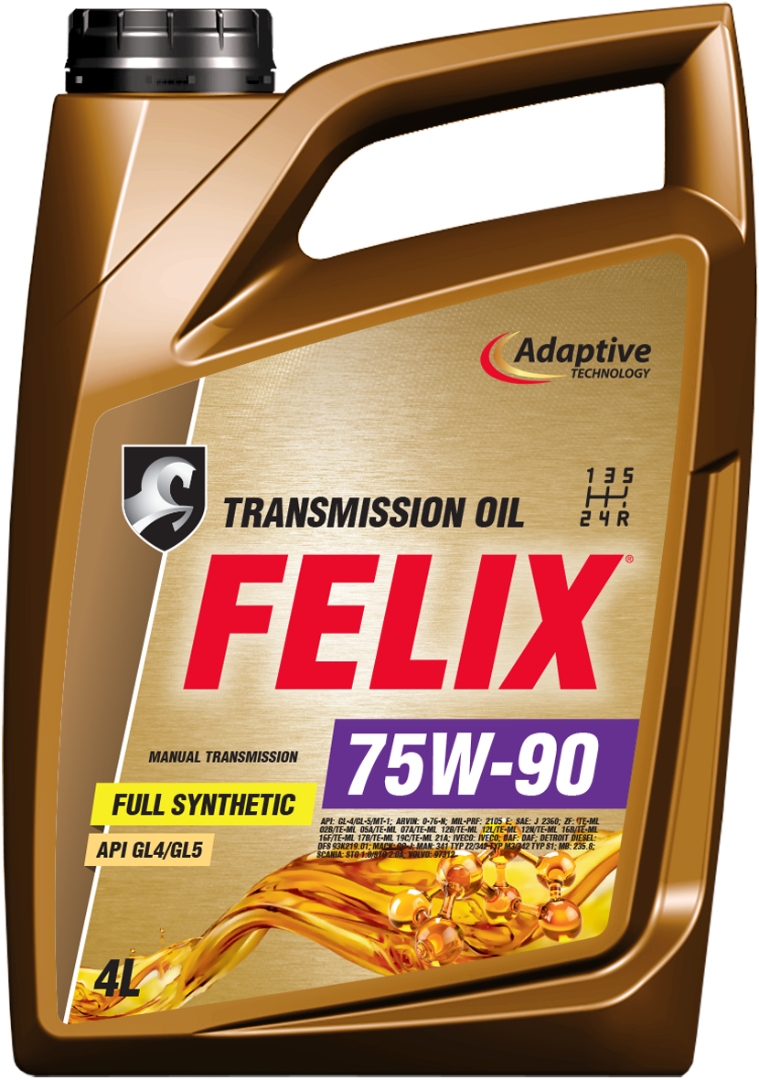 Изображение Масло трансмиссионное  FELIX 75W-90 1л №4