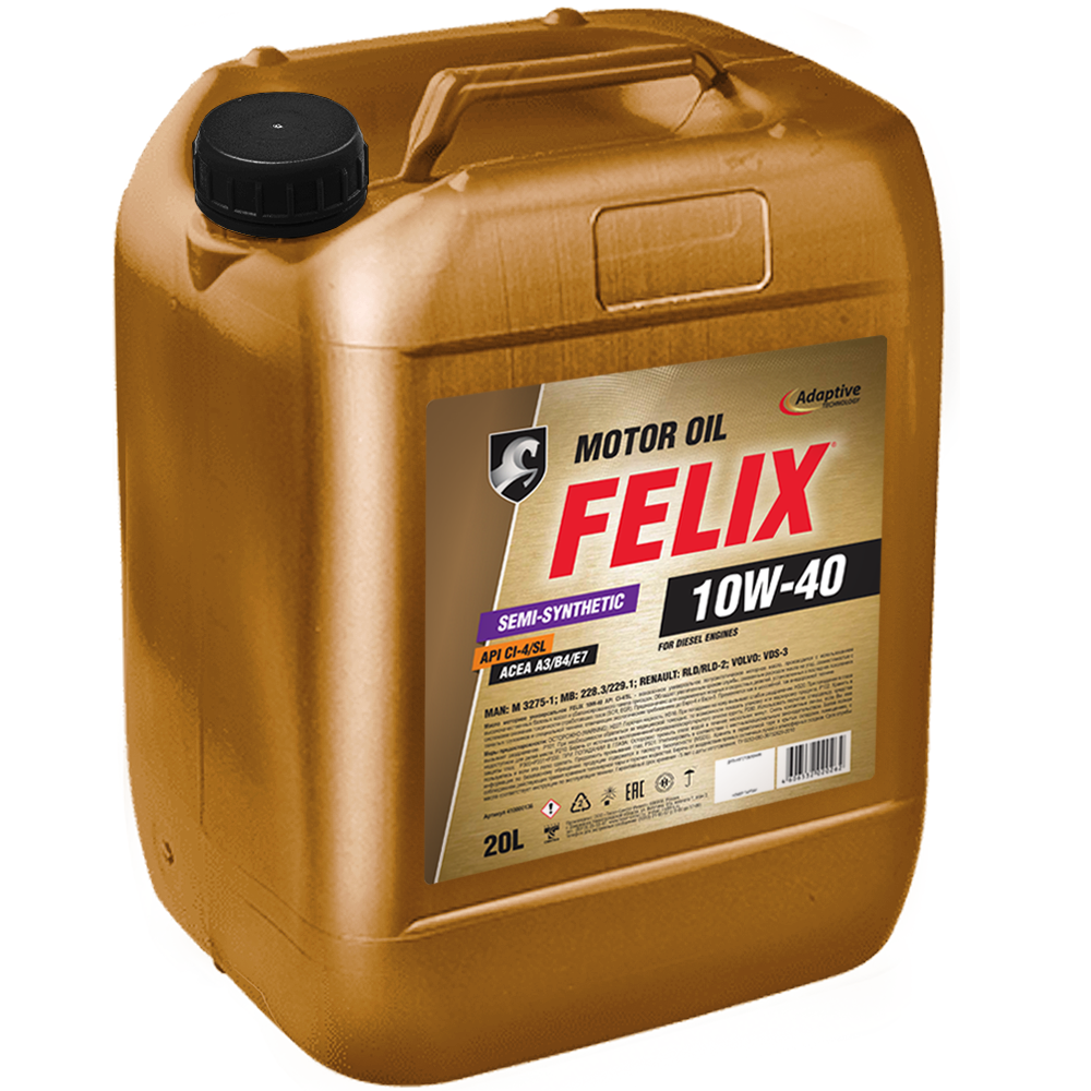 Изображение Масло моторное FELIX 10W-40 API CI-4/SL 20л
