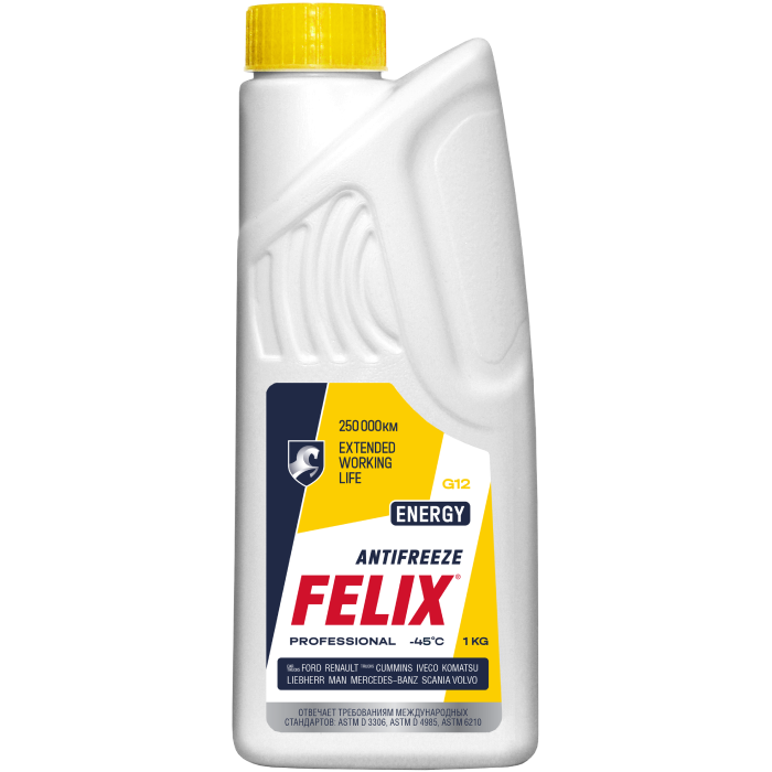 Изображение Антифриз FELIX Energy G12+, желтый №1