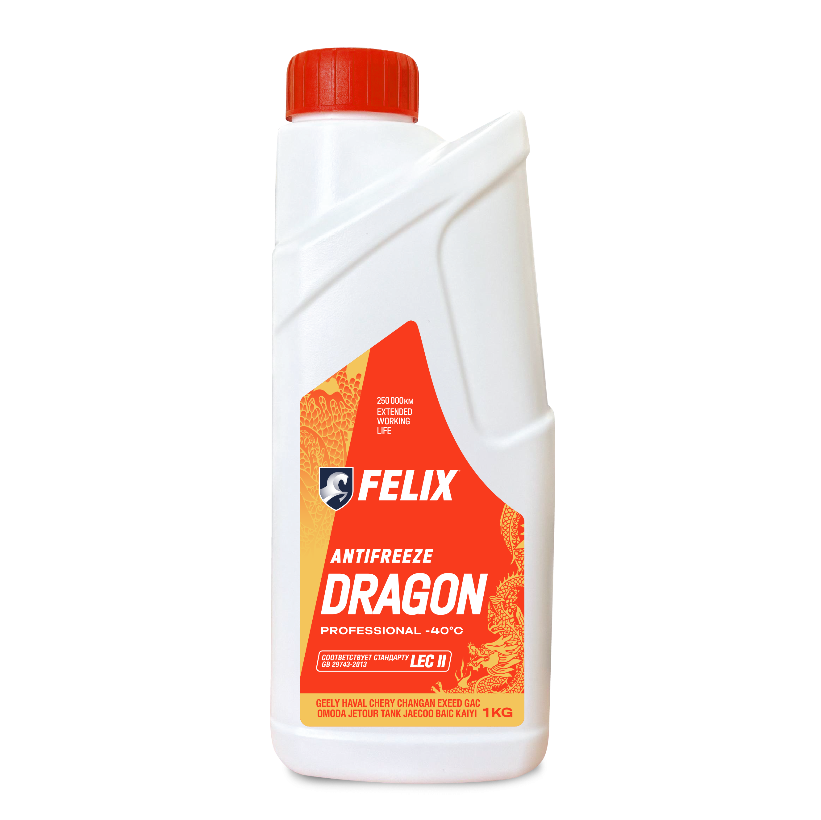Изображение Антифриз FELIX DRAGON LEC-II, красный №2