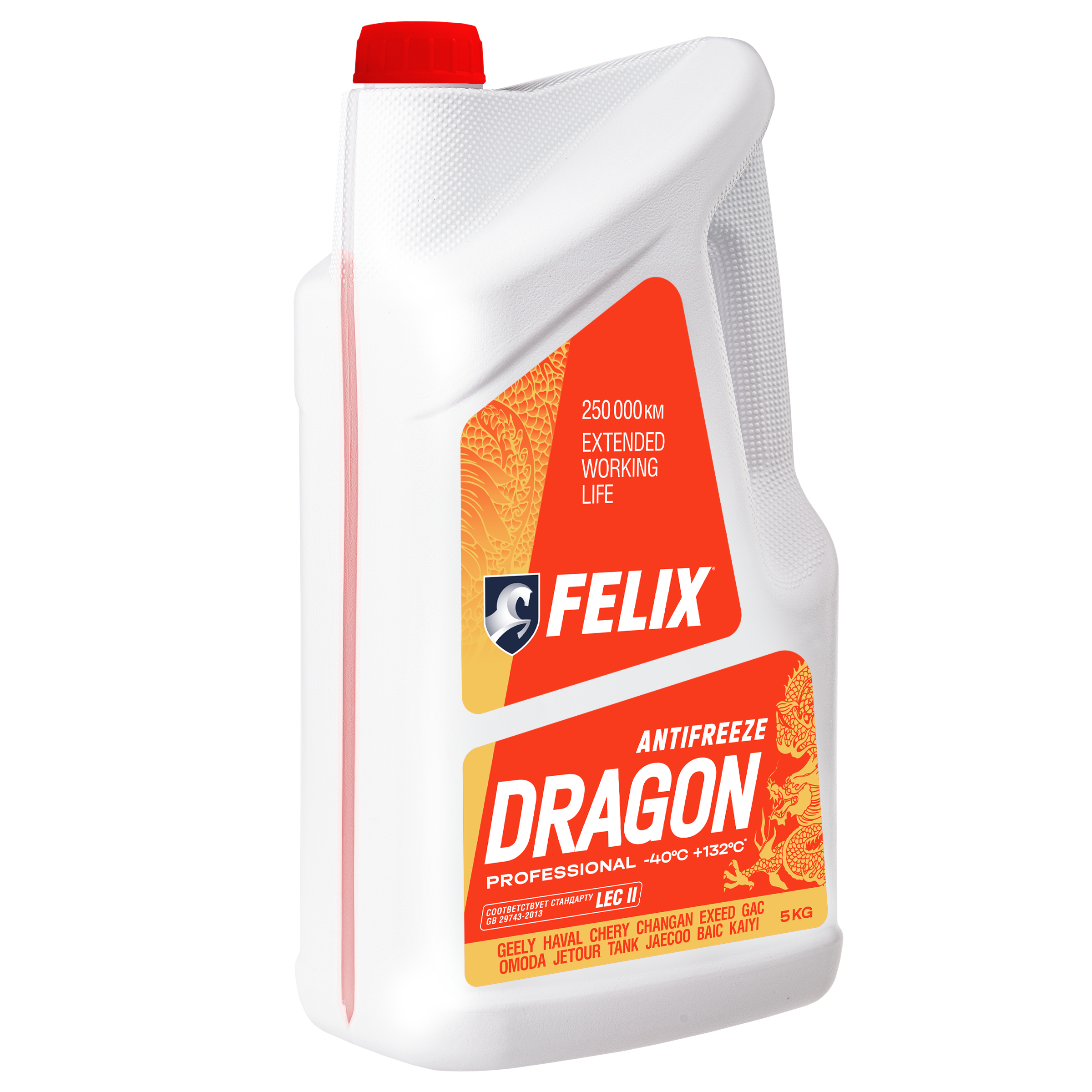 Изображение Антифриз FELIX DRAGON LEC-II, красный №1