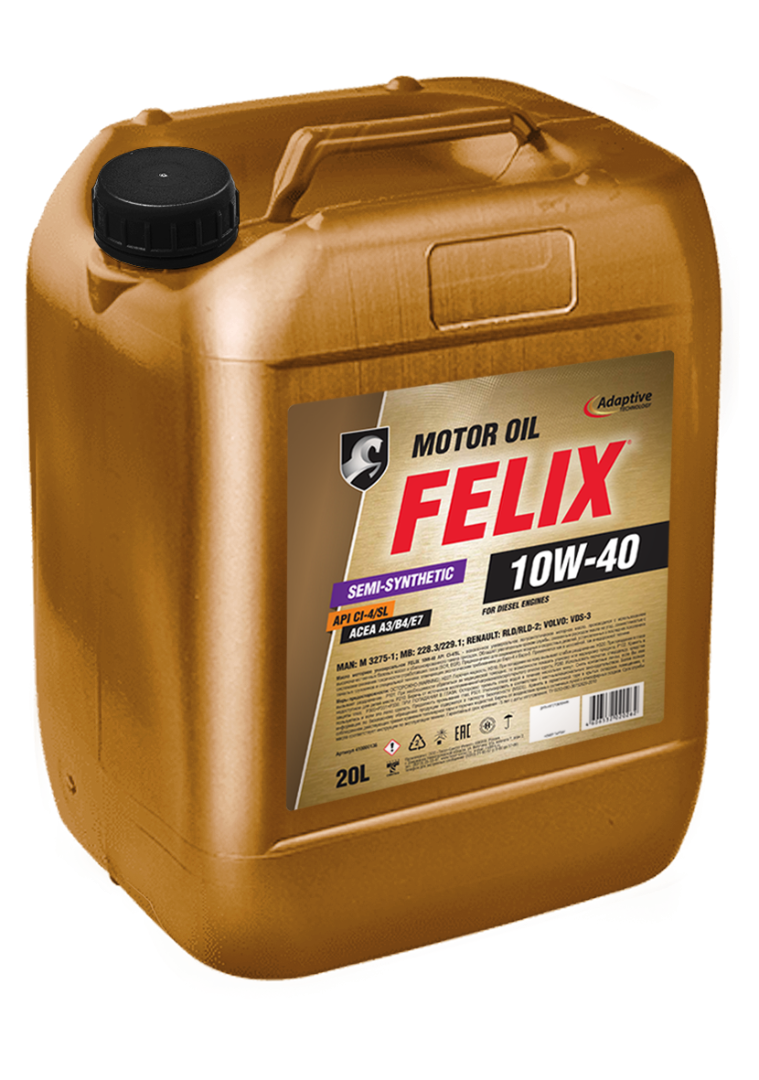Изображение Масло моторное FELIX 10W-40 API CI-4/SL 20л №2