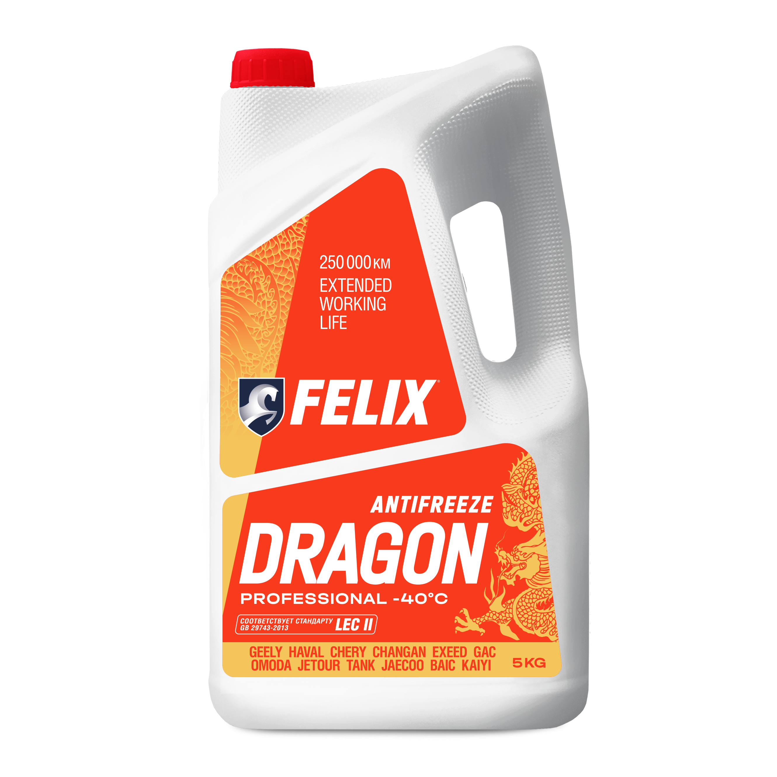 Изображение Антифриз FELIX DRAGON LEC-II, красный